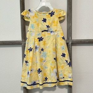 Koala Kids Linen Blend Yellow Floral Dress ( size 36 months )